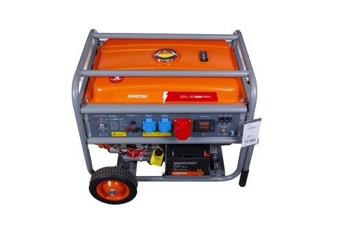 Бензиновый генератор КРАТОН GG-6500-3РEM передвижной фото