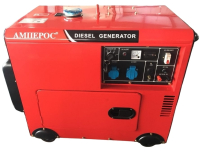 Дизельный генератор Амперос LDG8500CLE стартер в кожухе  армейский фото