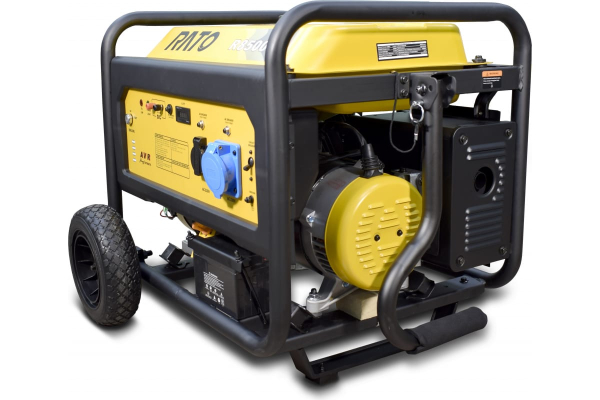 Бензиновый генератор RATO R8500D электростартер + колесный комплект на колесах фото