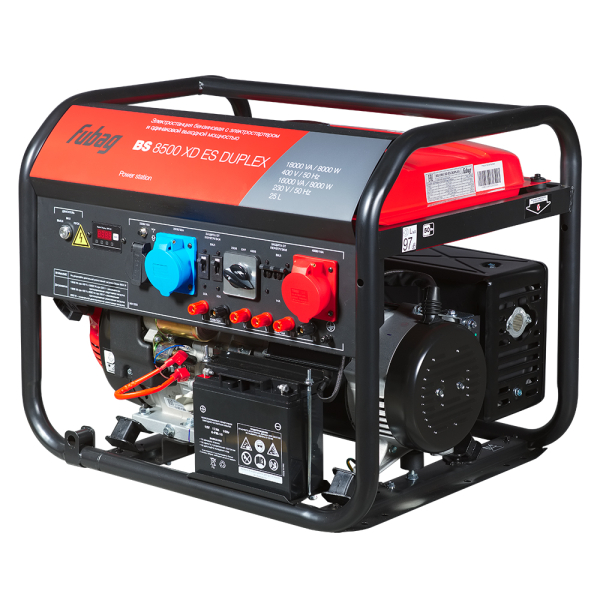 Бензиновый генератор Fubag BS 8500 XD ES DUPLEX + 4Т Extra + Комплект колес и ручек FUBAG в ПОДАРОК фото