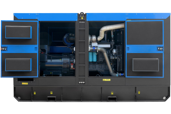 Дизельный генератор ТСС ЭД-250-Т400 в шумозащитном кожухе на прицепе 025292 на колесах фото