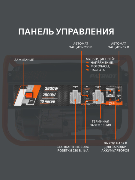 Бензиновый генератор PATRIOT GRS 3500 для газового котла фото