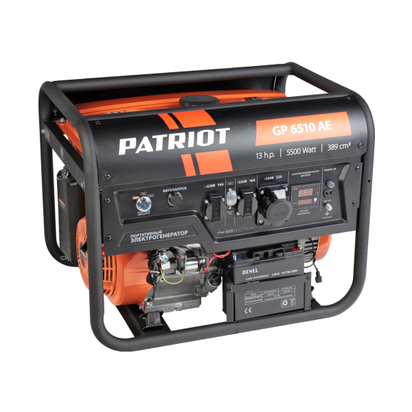 Бензиновый генератор PATRIOT GP 6510 AE для дачи фото