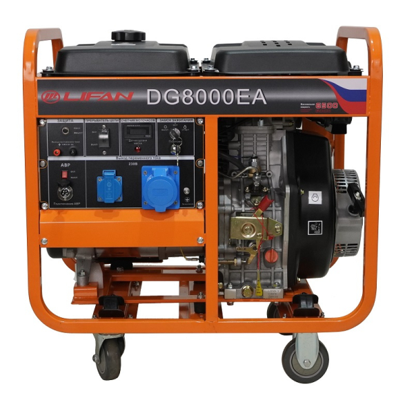 Дизельный генератор Lifan DG8000EA 00157314 на колесах фото