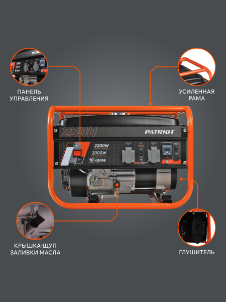 Бензиновый генератор PATRIOT GRS 2500 для газового котла фото