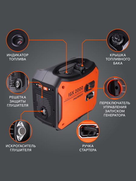 Бензиновый инверторный генератор PATRIOT iGX 2000 для дома фото