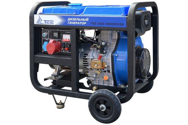 Дизельный генератор ТСС SDG 8000EH3A в кожухе МК-2.1 034170 уличный фото