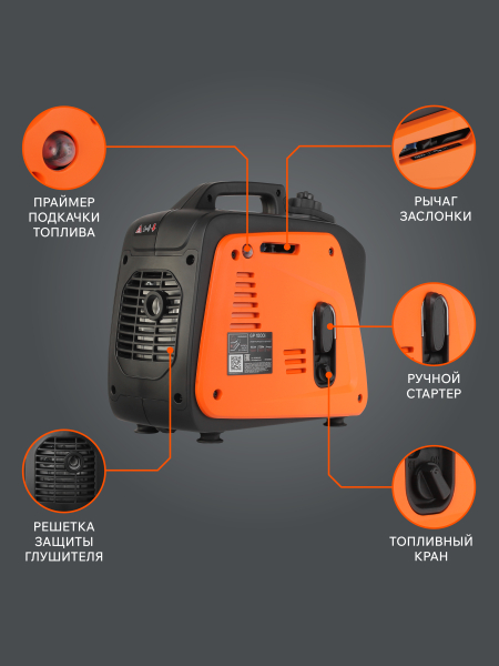 Бензиновый инверторный генератор PATRIOT GP 1000 i для дачи фото