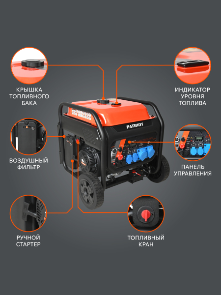 Бензиновый инверторный генератор PATRIOT iGN 11000AWS для газового котла фото